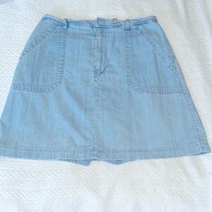 Gloria Vanderbilt Light Blue Denim Skirt Skort 12